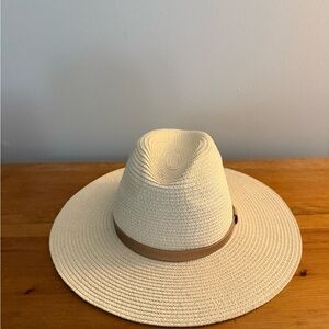 Elegant Cream Wide-Brim Hat
